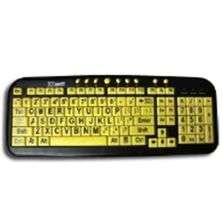 ERGOGUYS Ergoguys CD-1038 Ezsee Keyboard Yellow Keys; Black Legends YYI1-CT6074